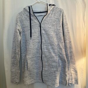 Tek Gear White & Black Front Zip Hoodie Size M